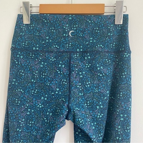 Zyia Active Abstract Floral Print Tight Legging • Blue Turquoise • size US 4 - Picture 5 of 10